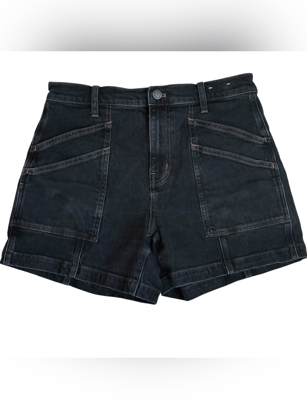 Madwell The Perfect Mid-Length Jean Shorts Black Size 28